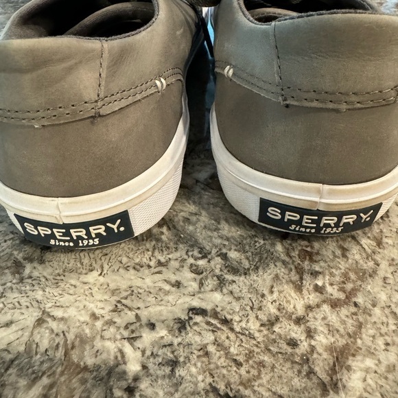 Sperry Mens Lace Up Sneakers Size 8 M Charcoal Gray Nubuck Leather STS17716 - Picture 4 of 9